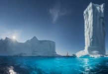 Iceberg gigante rompe frente a cámara