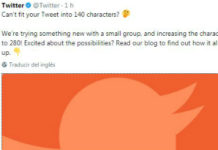 Twitter coquetea con los 280 caracteres