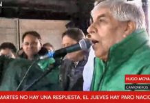 Moyano en pie de guerra: con críticas al Gobierno lanzó paro de Camioneros para el 14-J