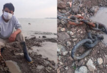 Hallaron restos de una cadena que serían de la batalla de la Vuelta de Obligado