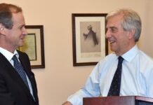 Bordet despidió al ex presidente uruguayo Tabaré Vázquez