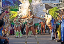 Comparsa Emperatriz se lució y brilló al representar al Carnaval de Concordia en la Feria Internacional de Turismo