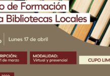Se inició la preinscripción al Ciclo de Formación para Bibliotecas Locales