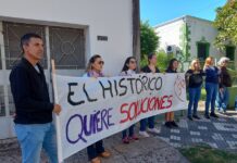 Movilización de Agmer por los cargos en el Colegio