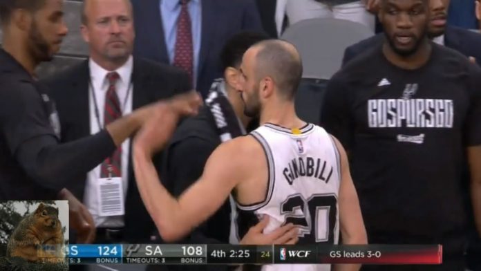 Los gestos que tuvieron Stephen Curry y Gregg Popovich con Ginóbili, en una noche cargada de emociones en San Antonio