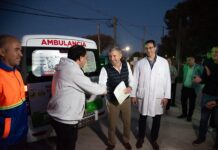 Frigerio inauguró obras y entregó una ambulancia en Basavilbaso