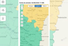 Alerta amarilla por fuertes tormentas en el norte entrerriano