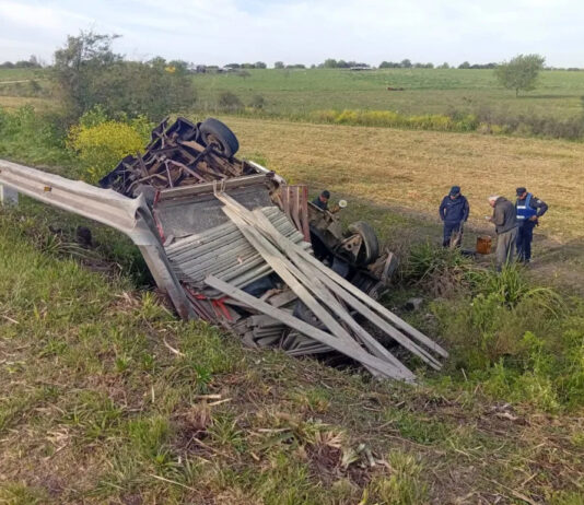 Vuelco en Ruta 39 deja cinco heridos