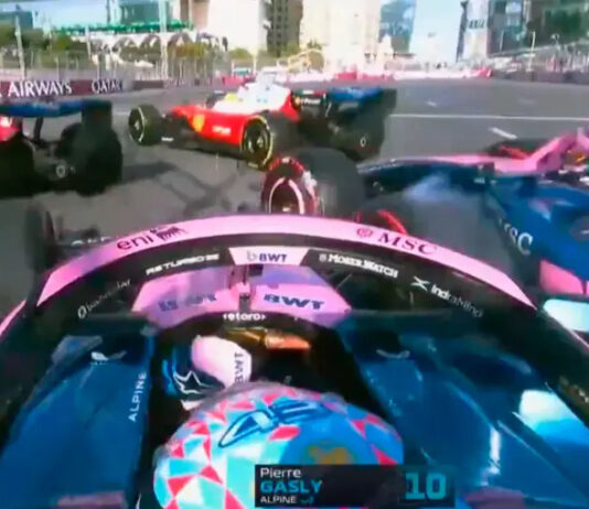 Colapinto abandonó en Bakú tras chocar con Gasly y Norris