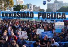 Quinta Marcha Federal Universitaria al Congreso con apoyo de CGT y CTA